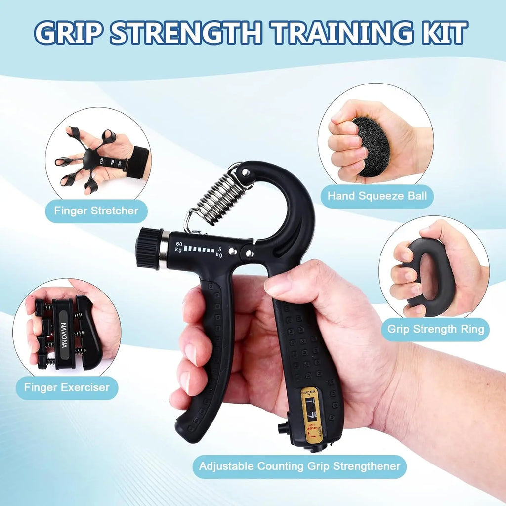 Grip Trainer Kit: Adjustable Hand Gripper,Finger