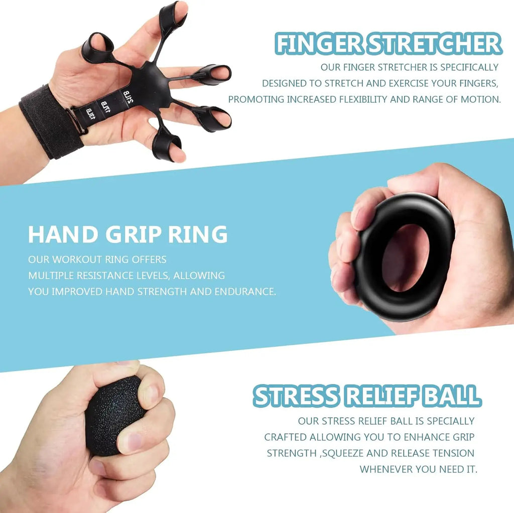 Grip Trainer Kit: Adjustable Hand Gripper,Finger