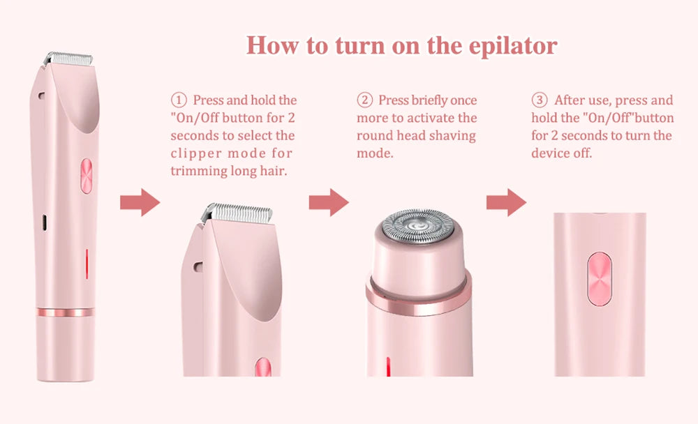 Electric Shaver for Woman Double Head