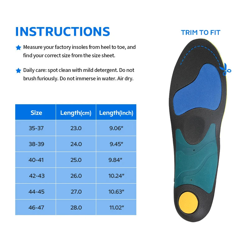 VALSOLE Heavy Duty Support Pain Relief Orthotics