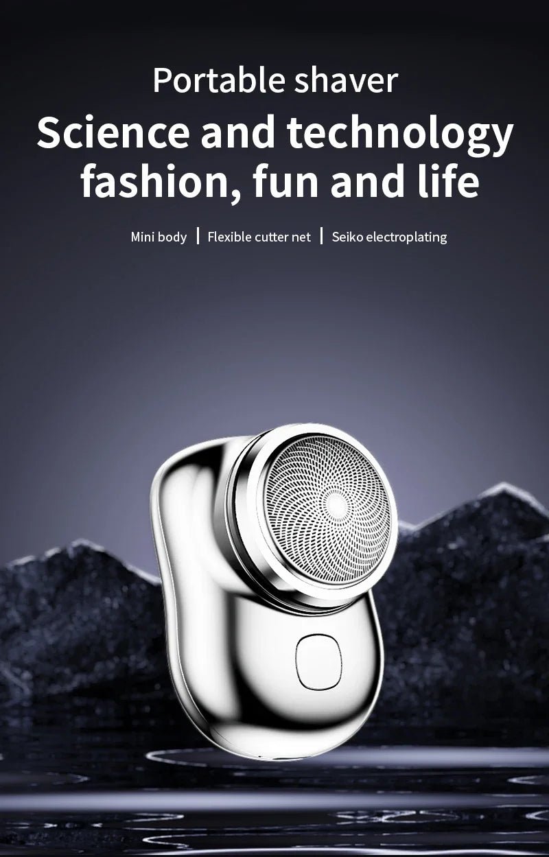 Mini electric shaver for men ipx7 waterproof
