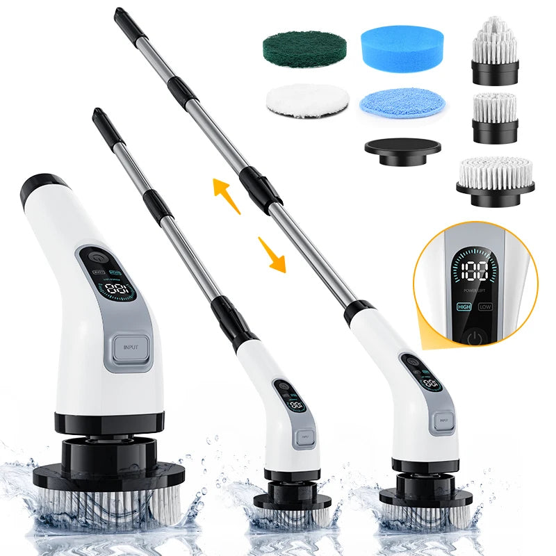 Cordless Electric Cleaning Brush 7-in-1 Bathroom Window Electric Spin Cleaner Kitchen Toilet