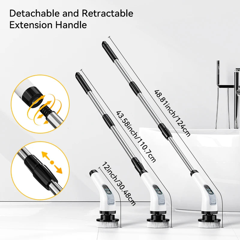 Cordless Electric Cleaning Brush 7-in-1 Bathroom Window Electric Spin Cleaner Kitchen Toilet