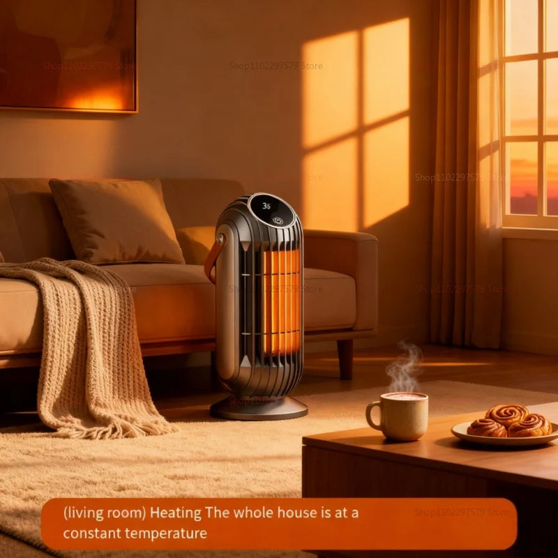 2025 New 1500W Portable Electric Heater Mini Desktop Fan Heater Smart Warm Air Machine Home Bedroom Office Winter Heater