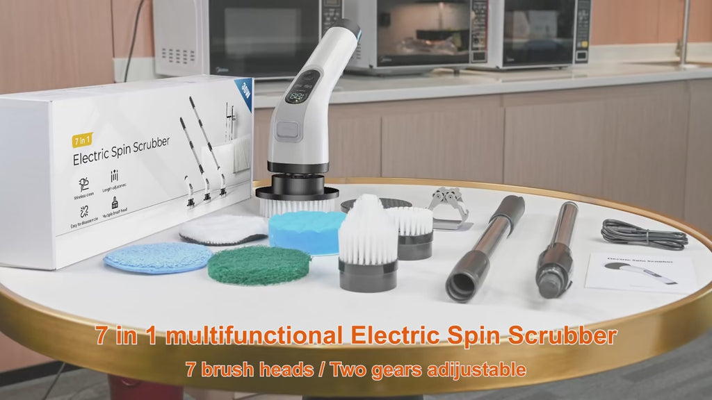 Cordless Electric Cleaning Brush 7-in-1 Bathroom Window Electric Spin Cleaner Kitchen Toilet